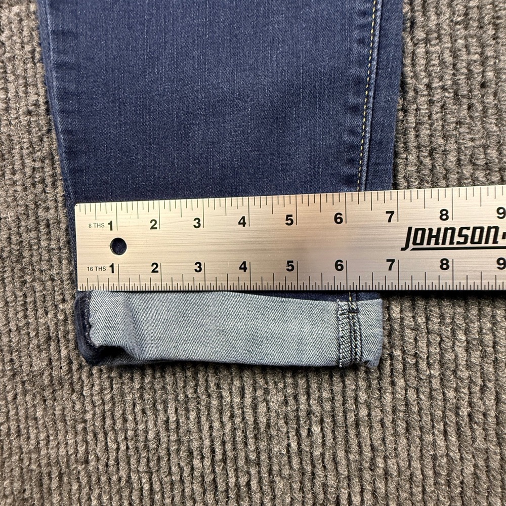 Signature Levi Strauss Modern Slim Cuffed Jeans Dark Wash Blue Women Waist 16/33 - Picture 8 of 13